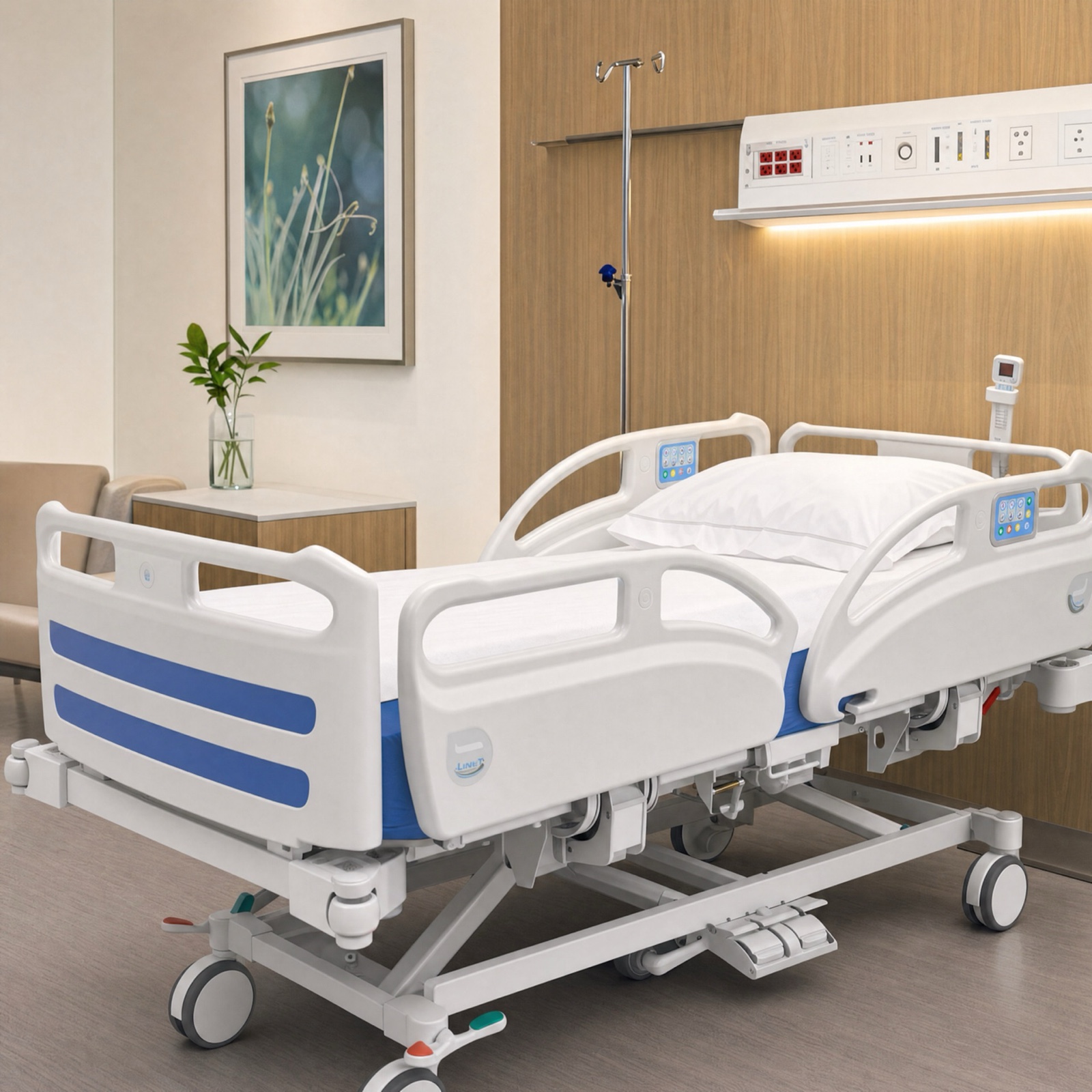 Cama hospitalaria europea de alta calidad
